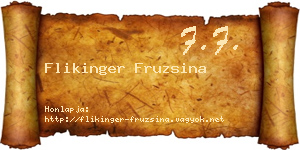 Flikinger Fruzsina névjegykártya